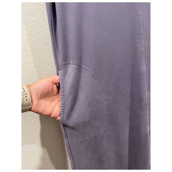 ATHLETA Wide Leg Pants Serenity Sleeveless Pockets Purple Jumpsuit - Picture 5 of 7